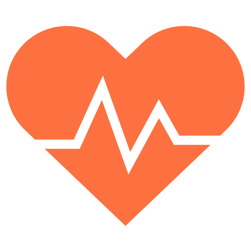 heart graphic with a heartbeat in the middle